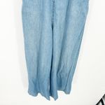 Madewell Womens Chambray Wide Leg Apron Bow Back Cutout Denim Jumpsuit Size 0 Photo 4