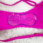 Good American  Hot Pink Triangle String Bikini Waist Tie‎ Jacquard Large 3 New Photo 9