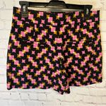 ZARA Pink and black geo print dressy shorts Photo 3