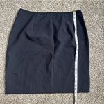 Teddi Petite Black Blue Pinstripe Mini Skirt Office Business Casual 14P Vintage Photo 5