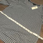 Anthropologie  Blue and White Gingham Long Sleeve Top Sz M NWT Photo 3