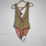 Self Portrait Pink Green Twist Front One Piece Swimsuit Womens 10 Halter NWT Photo 1