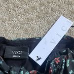 VICI NWT- Stone Valley Strapless Floral Black & Blue Print Mini Dress Photo 7