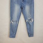 American Eagle Blue Distressed Mom Jean Ripped Knee Fashion Photo 3