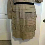 BCBGMAXAZRIA 𝅺 Brown Ruffle with 3/4 Long Sleeves Dress Photo 2