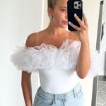 Free People White Big Love Bodysuit Photo 0