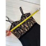 Muse Black & Nude Lace Bodice Boned Sweetheart Neck Bodycon Mini Dress Size 2 Photo 3