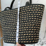 Annabel Ingall Raffia Woven Basket Tote Bag Green Photo 8