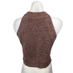 Aritzia Wilfred Brown Mock Neck Sleeveless Knitted Crop Sweater Tank Top Size XS Photo 1