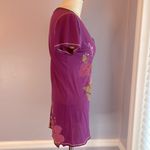 Scrapbook short sleeve V neck artsy floral t shirt Size Small Pink Photo 1