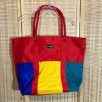 Le Club Oversized Tote Bag or Travel Carry On Bright Colorblock Primary Colors Red Photo 0