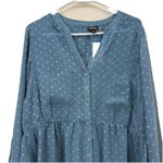 Torrid NWT Emma Dusty Blue Swiss Dot Babydoll Tunic Size 1X Photo 5