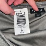 Torrid Women’s NWT Plus Size Gray Textured Off the shoulder Peplum Top going out casual Photo 3