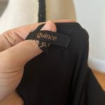 Quince  Black Soft Tencel Wrap Square Neck Sleeveless Midi Dress Photo 3