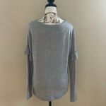 Philosophy Grey Ruffle Sweater Photo 1