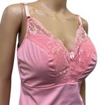 Rhonda Shear Shapewear Camisole Coral Pink Lace Details Padded Adjustable 1X Photo 4
