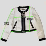 Karl Lagerfeld  White and Black Women's Blazer Photo 10
