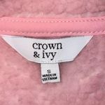 Crown & Ivy  Rainbow Striped Fleece Pullover Mock Neck 1/3 Snap Size Small Photo 6