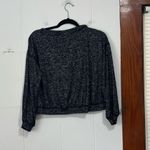 Ivory Ella  Black Cropped Long Sleeve Embroidered Sweater Size Small Photo 3