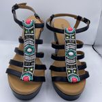 Torrid strappy wedges multicolor beaded detail women’s Size 10 Photo 3