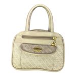 Via Prima Small structured Top Handle Handbag Neutral beige brown gold hardware Photo 2