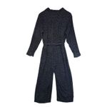 Rails  Callan Charcoal Tiger Striped Belted Jumpsuit Wide Leg Cropped Chic L Photo 6