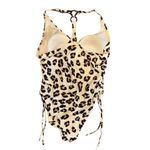Kona Sol Kona‎ Sol Leopard Print One Piece Swimsuit Adjustable Ruched Sides Size L Photo 5