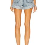 Moussy Vintage Jean Shorts High Waisted Distressed Size 27 Blue Photo 4