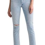 AGOLDE Women’s Riley High Rise Distressed Crop Jeans Size 26 Photo 0