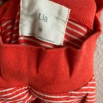 Anthropologie  tla High Neck Top Mini Stripe Orange White Medium Photo 1