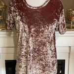 Feel the Piece  Arielle Pink Crushed Velvet Tee Photo 1