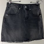 Wild Fable  black denim, miniskirt size 4 with frayed hem Photo 2