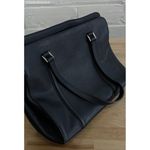 Kate Spade New York Black Crossgrain Leather Double Handles Satchel Shoulder Bag Photo 3