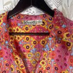 Vincente Milan NY Blouse Boho Floral Festival Top‎ Pink Yellow Orange Cotton 3X Size undefined Photo 1