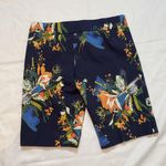 124 Zac & Rachel Floral Bermuda Tropical Vacation Long Shorts Size 10 Petite Blue Photo 1