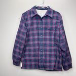 LL Bean Plaid Sherpa Fleece Lined Flannel Shirt Jacket Shacket Size XS Photo 1