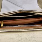 BL. Tiannu Croc Embossed Handbag Shoulder Bag Purse Ivory Cocktail Party Wedding Photo 11