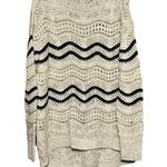 Foreign Exchange  Woman's Thick Knit Black & Cream Sweater Size M/L Photo 0
