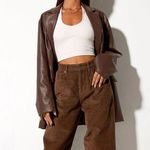 NWT  motelrocks parallel trouser Jean in cord dark chocolate xxs 33l Photo 0