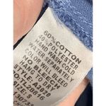 Umgee Women's Off the Shoulder Floral Embroidered Short Sleeve Denim Blue Top S Photo 3