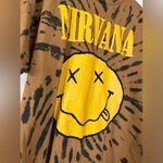 Nirvana  Tie Dye Music Band Tee Smiley Unisex T-Shirt Oversized Adult Sz L NWOT Photo 1