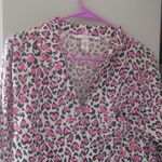 Victoria's Secret  all over hearts pj pajamas top in pink, beige and black size small. Photo 1
