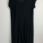 Eileen Fisher  Black Button Front Maxi Dress Photo 0