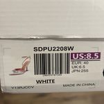 Dream Paris DREAM PAIRS Women's Closed Toe Strappy Heels White Rhinestone Size 8.5 Photo 8