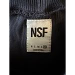 NSF Collins Ribbed Short Sleeve Crewneck Bodycon Midi Dress in Deep Sea Blue Photo 5