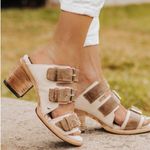 FREEBIRD by Steven  Quincy Tan and Cream Sandals Photo 0