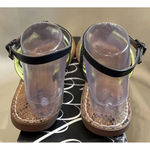 Sam & Libby Sam‎ & Libby Size 9 Karina Lime Black T Strap Thong Sandals Aztec Print Festival Photo 3