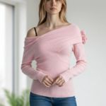 ZARA NWOT Openwork Knit Top With Floral Appliques Bloggers Fave Asymmetric Wool Photo 1