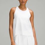 Lululemon  Side Pleats Tennis Tank Top in White Sz XL Photo 0