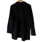 J.Jill 100% Cotton Corduroy Button Down Shirt Womens L Black Minimal Work Size L Photo 2